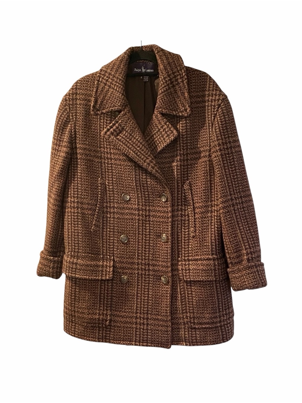 Vintage Ralph Lauren Purple Label Wool Glen Plaid Jacket Size 6 - Picture 2 of 13